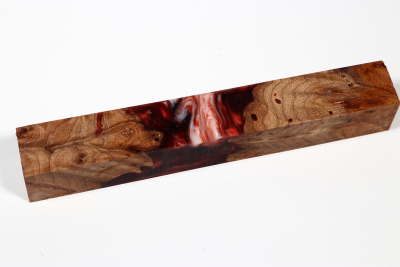 Pen Blank Hybridwood Elm Burl stabilized - HybrWo3938