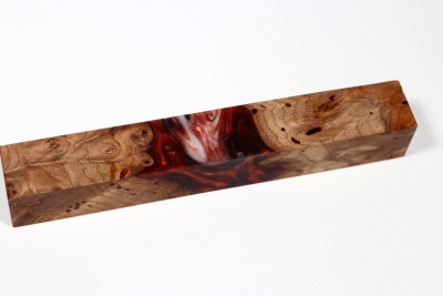 Pen Blank Hybridwood Rüster (Ulme) Maser stabilisiert - HybrWo3941