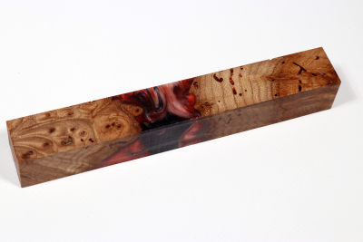 Pen Blank Hybridwood Elm Burl stabilized - HybrWo3967