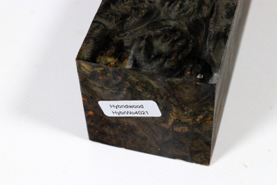Peppermill Blank HybridWood Amboyna Burl stabilized - HybrW4021