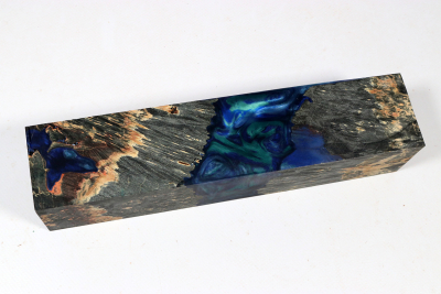 Peppermill Blank HybridWood Box Elder Burl stabilized - HybrW4025