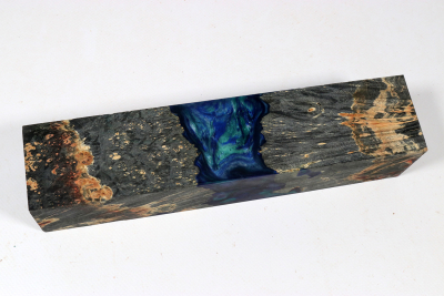 Peppermill Blank HybridWood Box Elder Burl stabilized - HybrW4025