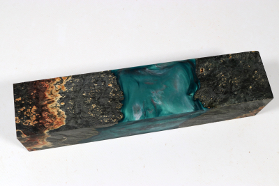 Peppermill Blank HybridWood Box Elder Burl stabilized - HybrW4026