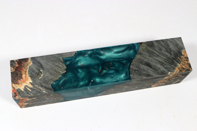 Peppermill Blank HybridWood Box Elder Burl stabilized - HybrW4026