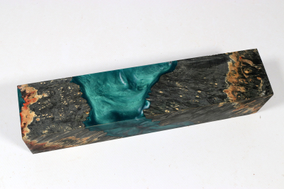 Peppermill Blank HybridWood Box Elder Burl stabilized - HybrW4026