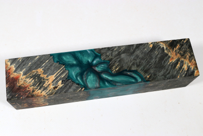 Peppermill Blank HybridWood Box Elder Burl stabilized - HybrW4026