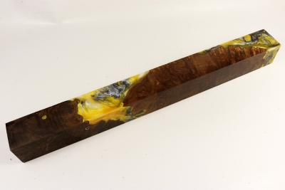 Cue Stick Blank / Flute Blank HybridWood Chechen Burl stabilized - HybrWo1258