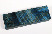 Messergriffblock Ahorn Maser blau stabilisiert - Stabi2891
