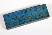 Messergriffblock Karelische Maserbirke blau stabilisiert - Stabi2892