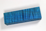 Knife Blank Ash curly blue stabi...