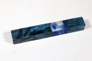 Pen Blank Hybridwood Rosskastanie Maser blau stabilisiert - HybrWo3487