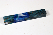 Pen Blank Hybridwood Rosskastanie Maser blau stabilisiert - HybrWo3540