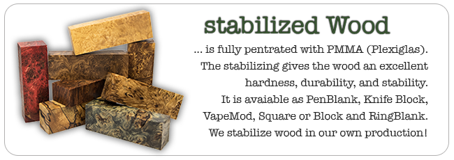 stabilized Wood - new in shop from our inhouse production
