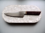 Kitchenknife black stabilized curly maple - Oliver Märtens