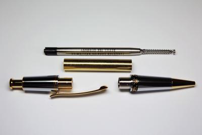 Aero Ballpoint Click Pen Kit Chrome/10k Gold