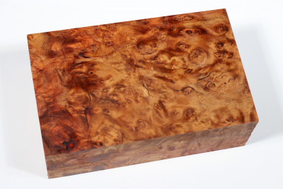 Block Amboyna Burl stabilized 128x80x42mm - Stabi3048