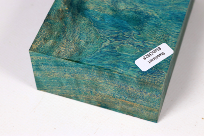 Block Poplar Burl blue stabilized 124x88x47mm - Stabi3828