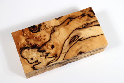 Block Horse Chestnut Burl spalted stabilized 125x63x38mm - Stabi2806