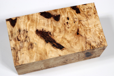 Block Horse Chestnut Burl stabilized  122x65x53mm - Stabi3287