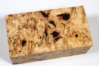 Block Horse Chestnut Burl stabilized  122x65x53mm - Stabi3287