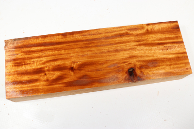 Brettabschnitt Honduras Mahagoni / Swietenia curly 350x115x50mm - Swiet0149