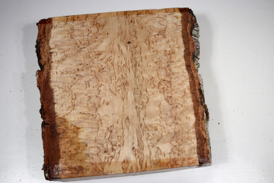 Brettabschnitt karelische Maserbirke  255x230x62mm - KarMB2691