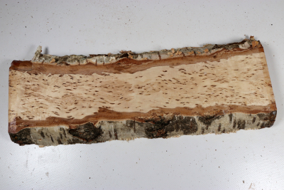 Brettabschnitt karelische Maserbirke  360x115x28mm - KarMB2975