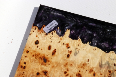 Hybridwood Poplar Burl E-Guitar Top bookmatched 545x185x7mm - HybrWo2277