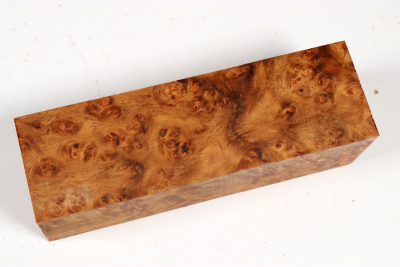 Square Amboyna Burl stabilized 130x40x40mm - Stabi3855
