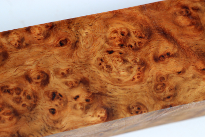 Square Amboyna Burl stabilized 130x40x40mm - Stabi3855
