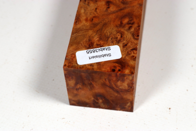 Square Amboyna Burl stabilized 130x40x40mm - Stabi3855