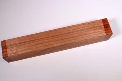 Square Ebiara, red Zebrawood 305x50x50mm