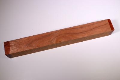 Square Ebiara, red Zebrawood 405x50x50mm