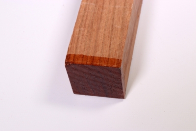 Square Ebiara, red Zebrawood 405x50x50mm