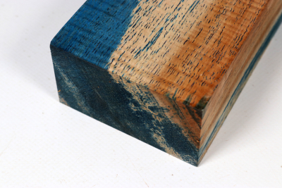 Square Koa curly green stabilized 120x77x47mm - Stabi3831