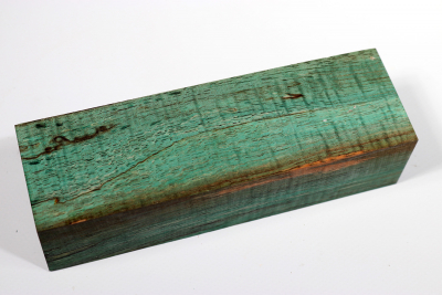 Kantel Koa curly grün stabilisiert 155x48x38mm - Stabi2801