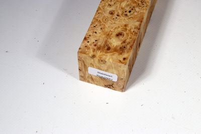 Square Horse Chestnut Burl stabilized 144x40x40mm - Stabi2651