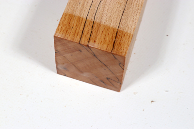 Square Beech spalted 305x50x50mm - GestBu0413
