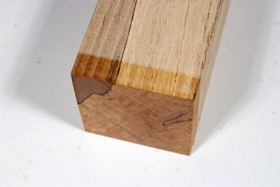 Square Beech spalted 305x65x65mm - GestBu0389