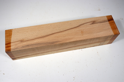 Square Beech spalted 305x65x65mm - GestBu0392