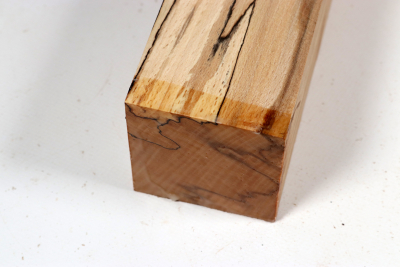 Square Beech spalted 305x65x65mm - GestBu0653