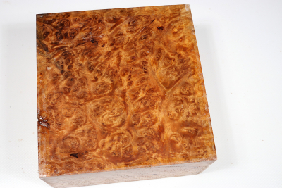 Block Amboyna Burl 145x145x75mm  - AmboM0732