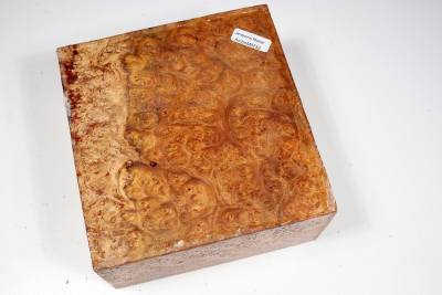 Block Amboyna Burl 145x145x75mm  - AmboM0732