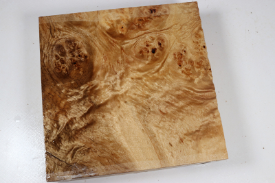 Block Golden Madrone Burl 225x225x60mm - GMadr0556