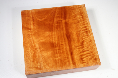 Block Honduran Mahogany / Swietenia curly 200x200x50mm - Swiet0087