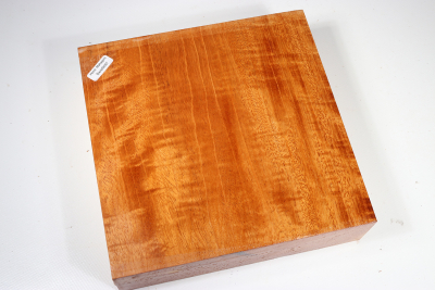 Block Honduran Mahogany / Swietenia curly 200x200x50mm - Swiet0087