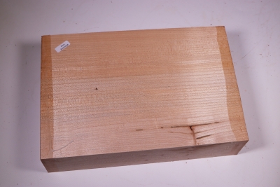 Klotz Muschelahorn schlicht 295x205x65mm - Ahorn0206