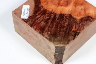 Block Red Resin Burl 95x93x47mm - RedRe0242