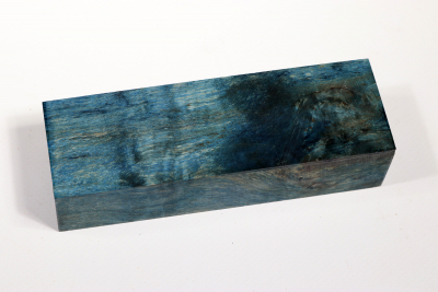 Knife Blank Maple Burl blue stabilized - Stabi2296