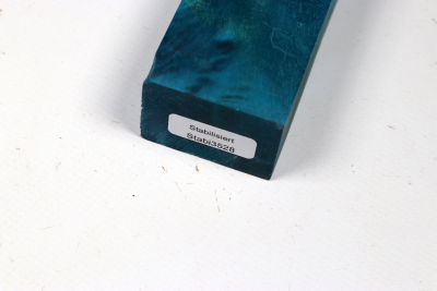 Messergriffblock Ahorn Maser blau stabilisiert - Stabi3528
